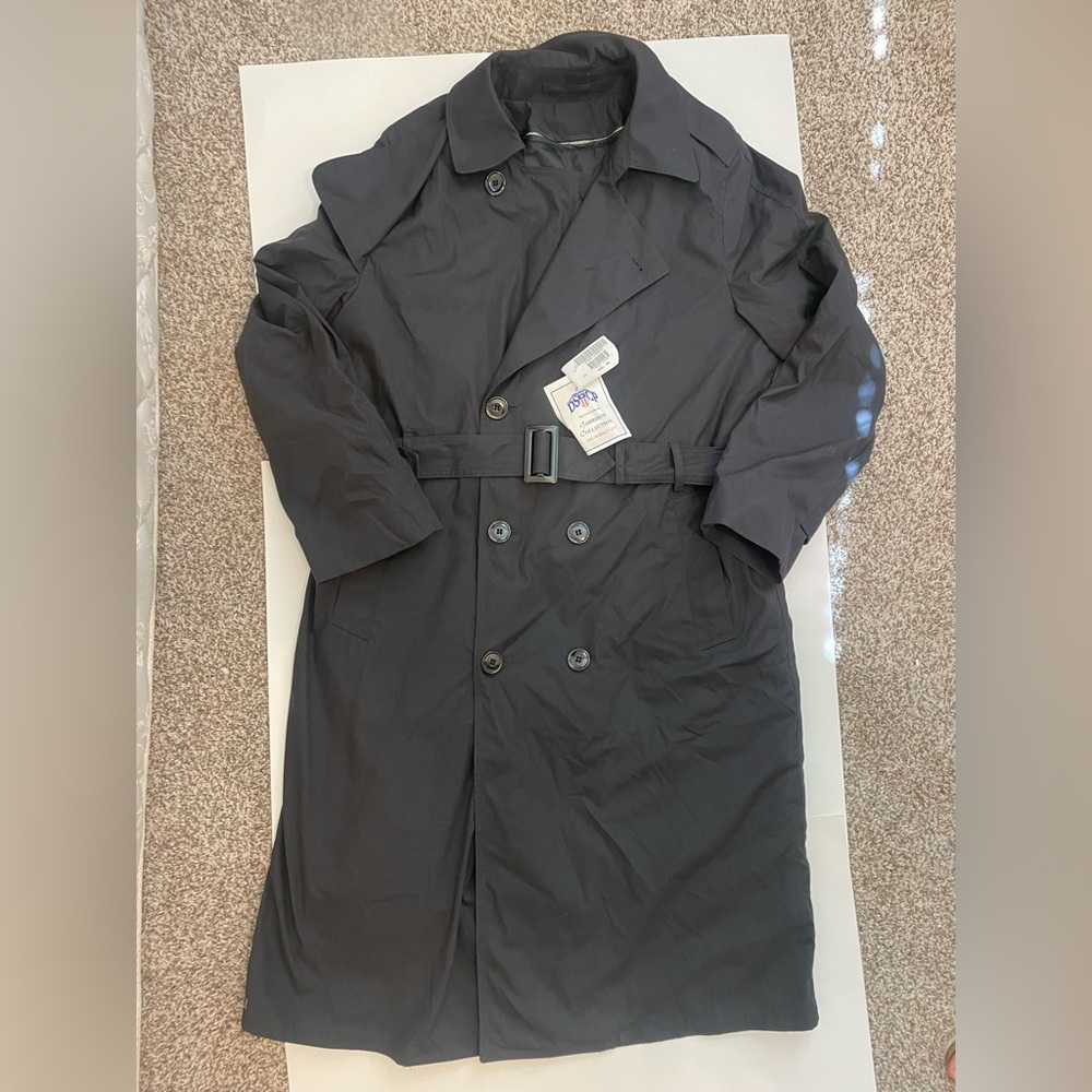 US Army Trench Coat Size 40 L All Weather Defense Logistics Agency Garrison NEW